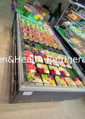 Τετραγωνική ανοικτή τύπων υπεραγορών νησιών ψυκτήρων υπόθεση επίδειξης φρούτων καταστημάτων φυτική 700L