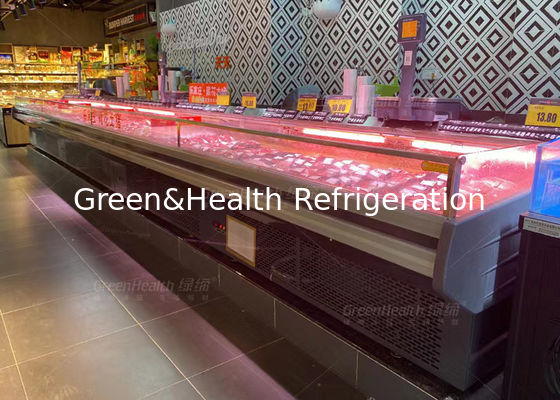 Ενιαίος ψυκτήρας επίδειξης Deli βόειου κρέατος θερμοκρασίας φρέσκος για το κατάστημα κρέατος