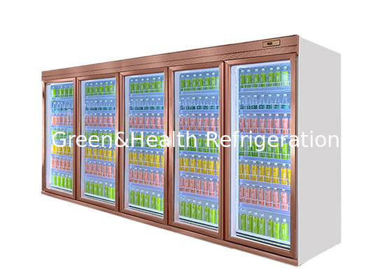 2250L μακρινό λευκό CHAMPAGNE προθηκών ψυγείων ποτών πορτών γυαλιού