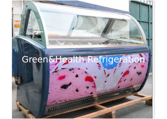 Εμπορικός ψυκτήρας 12 επίδειξης παγωτού Gelato παγετός τηγανιών ελεύθερος