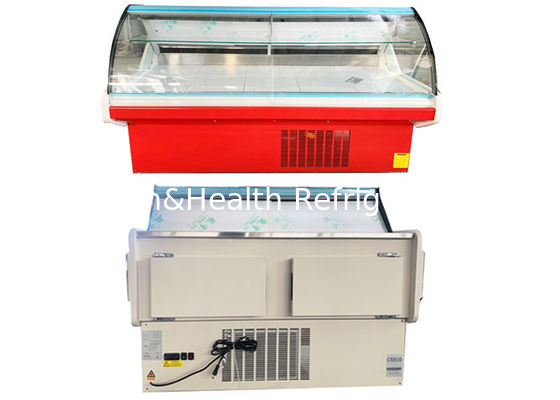 R404a 2M καμμμένη προθήκη κρέατος γυαλιού επίδειξης Deli ψυγείο