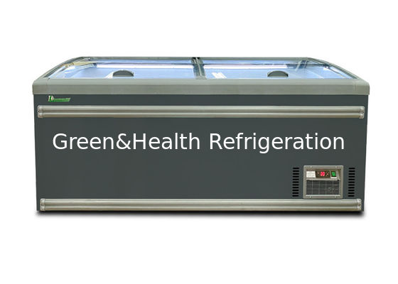 Λοξοφόρο θώρακα βαθιά κατάψυξη καμπύλη γυάλινη συρόμενη πόρτα στην κορυφή 1040L