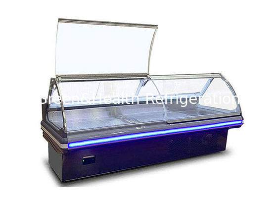 R290 Εμπορική Εμφάνιση Εμφάνιση Κουτίς Ψυκτικό Εξοπλισμό Ψυγείο Για Χασάπη