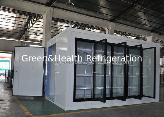 Υπερμάρκετ ψυγείο ψυγείο αποθήκη με γυάλινη πόρτα 8500L Walk In ψυγείο