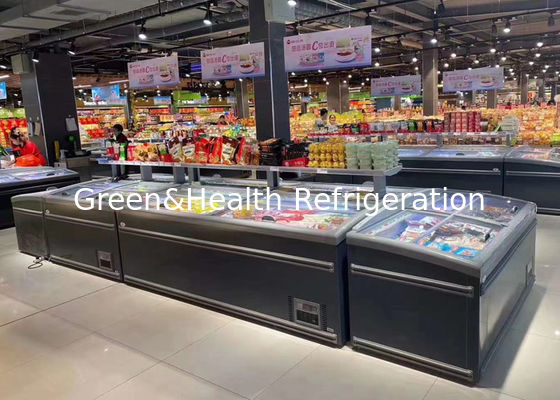 Υπερμάρκετ Γυάλινη πόρτα Θήκη Ψυγείο Εμφάνιση τροφίμων Ψυγείο εμπορευμάτων 1040L