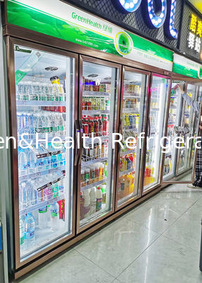 748L γυάλινη πόρτα ψυγείο ποτά ψυγείο εξοπλισμός ψύξης ανεμιστήρα ψύξη