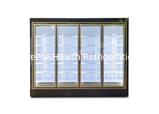 Ηλεκτρικός έλεγχος Εμπορικός ανοιχτός ψυγείο με γυάλινη πόρτα για το σούπερ μάρκετ
