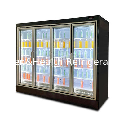 Φανατικός ψύκτης αυτόματη άνοιξη πίσω γυάλινη πόρτα όρθιος ψυγείο ψυγείο εμπορευματοκιβώτιο