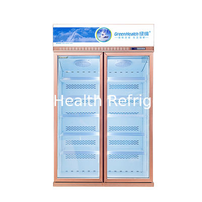 Η κινητή προθήκη ποτών πορτών γυαλιού 2 με τη θέρμανση της θρυαλλίδας ξεπαγώνει την όρθια προθήκη επίδειξης ψυκτήρων συστημάτων