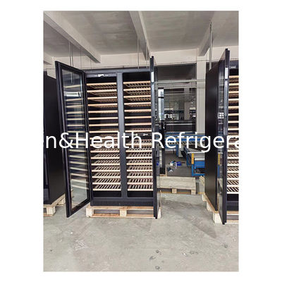 Πιστοποιητικό ETL Μία/Δύο πόρτες Πλατεία από ξύλο από πανύλο Πύλη από γυαλί Ψυγείο αποθήκευσης κόκκινου κρασιού