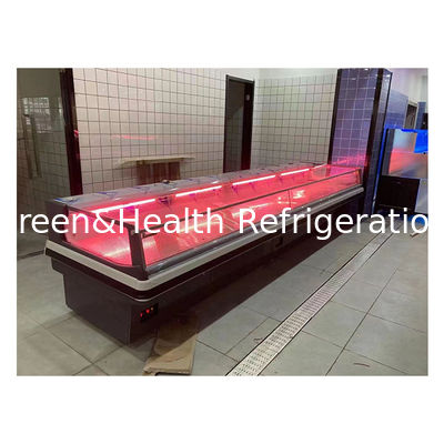 2.5 μέτρα Σκοτεινό γκρι Οριζόντιο ευρωπαϊκό στυλ Φρέσκο κρέας Αποθήκευση Εμφάνιση Σούπερ μάρκετ Φρέσκο κρέας κατάψυξη