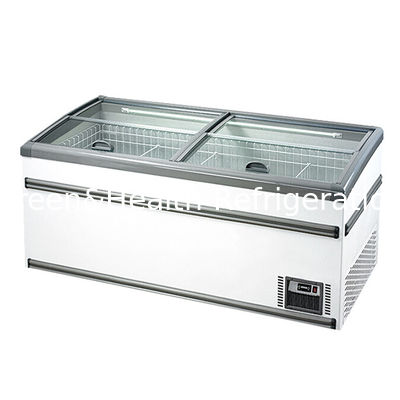 Λευκό / γκρι σούπερ μάρκετ Παγωμένα προϊόντα / Κουλούρια ρυζιού / Παγωμένα ψάρια Αποθήκευση Εμφάνιση νησιού Υπουργείο κατάψυξη