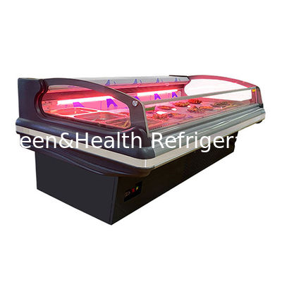 Τα εμπορικά οριζόντια σούπερ μάρκετ χρησιμοποιούν κομψά ψυγεία αποθήκευσης νωπού κρέατος ευρωπαϊκού τύπου