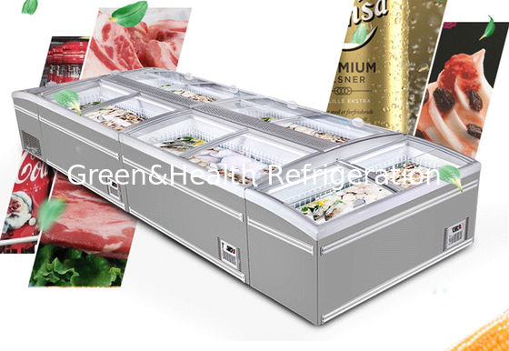 Μεγάλος υψηλός ψυκτήρας επίδειξης θαλασσινών οράματος με τον ψηφιακό ελεγκτή