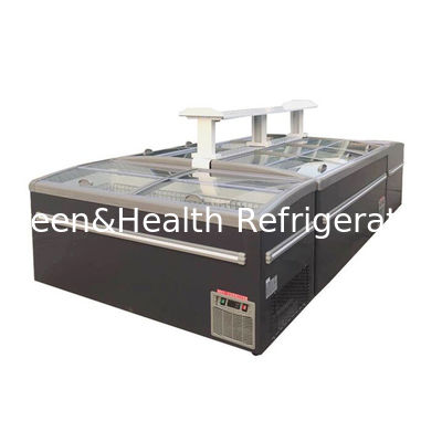 Εμπορικός ψυκτήρας νησιών συνδυασμού συρόμενων πορτών για τα παγωμένα τρόφιμα
